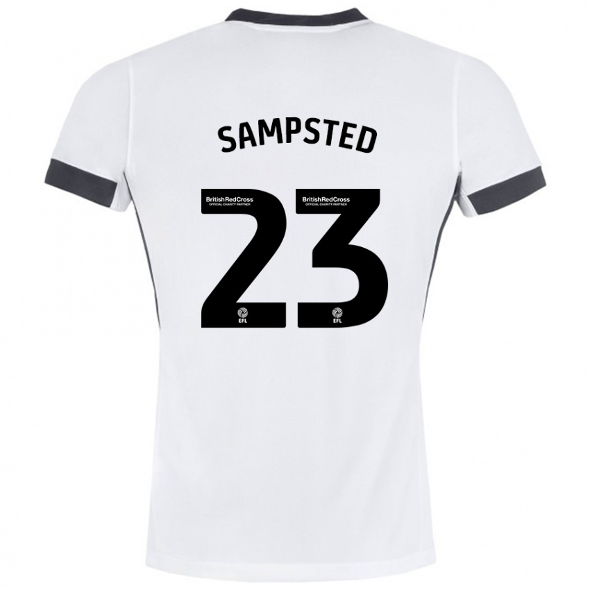 Kinderen Alfons Sampsted #23 Wit Zwart Uitshirt Uittenue 2024/25 T-Shirt