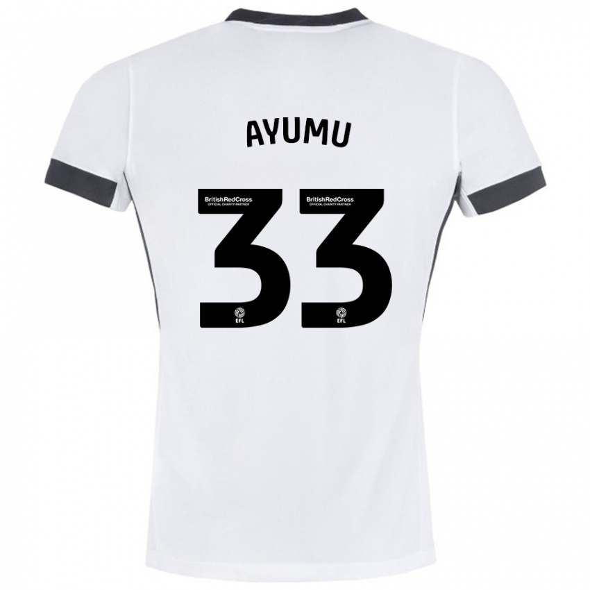 Kinderen Ayumu Yokoyama #33 Wit Zwart Uitshirt Uittenue 2024/25 T-Shirt