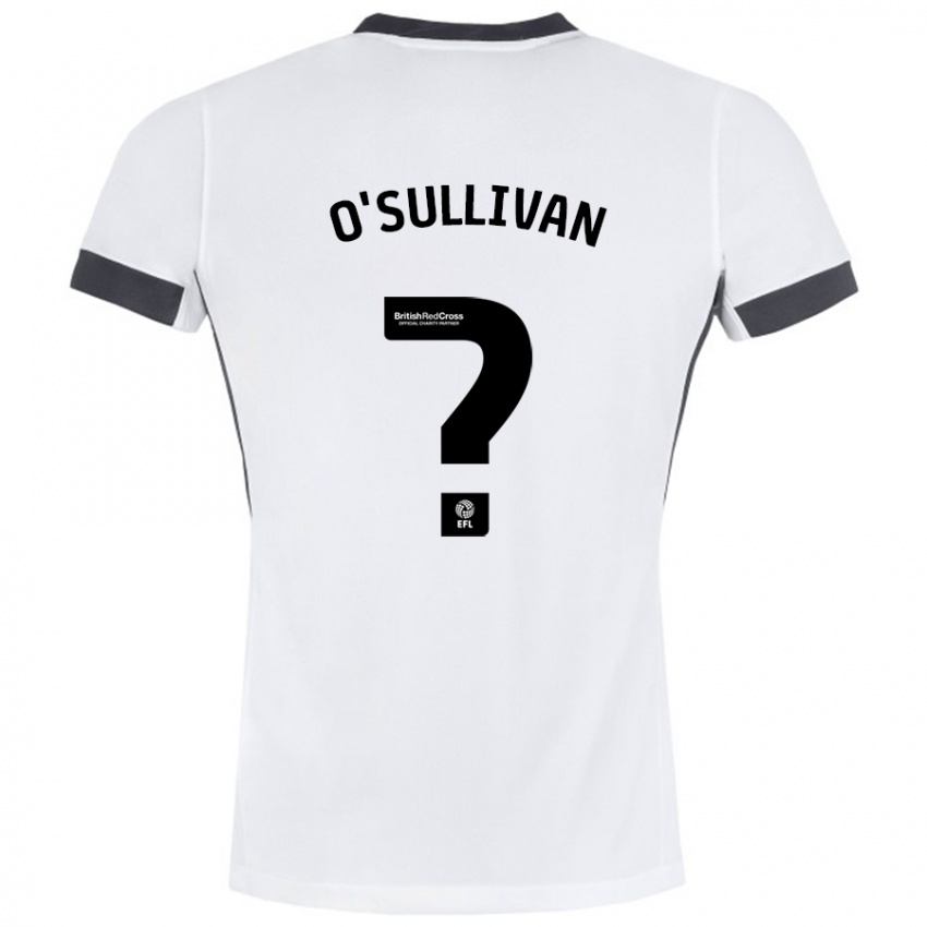 Kinderen William O'sullivan #0 Wit Zwart Uitshirt Uittenue 2024/25 T-Shirt