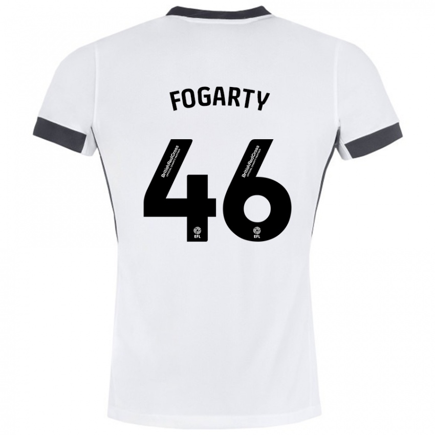 Kinderen Tom Fogarty #46 Wit Zwart Uitshirt Uittenue 2024/25 T-Shirt