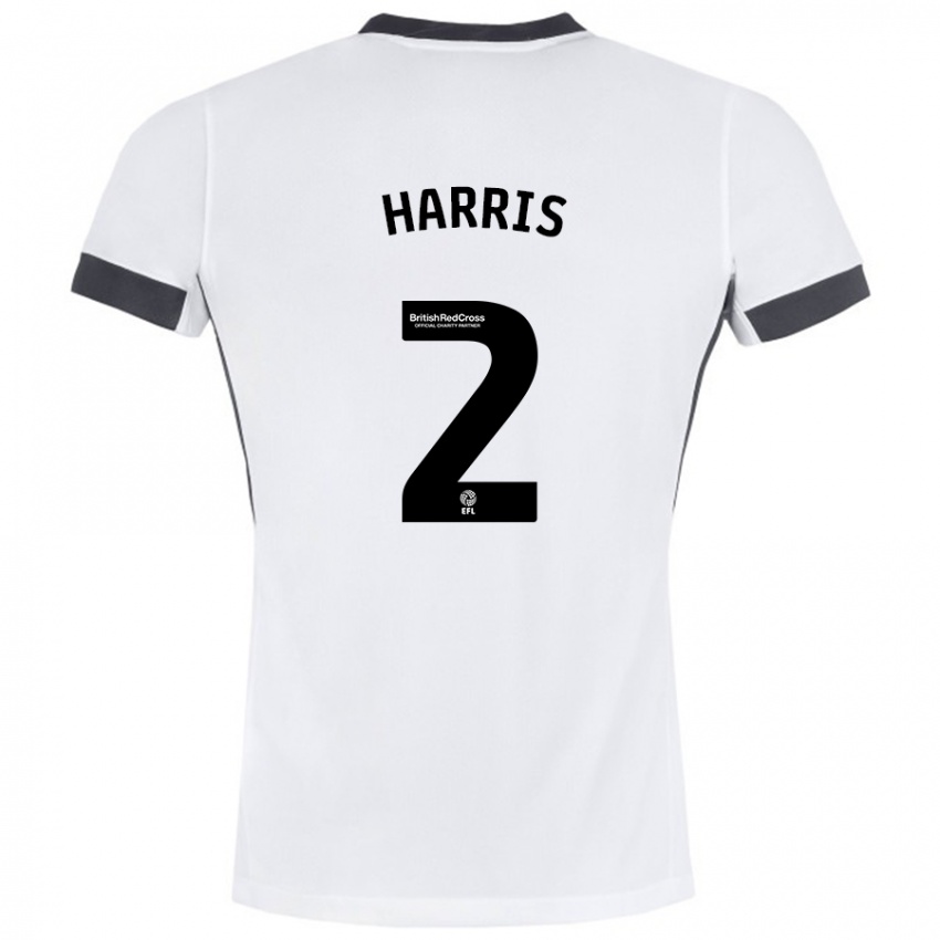 Kinderen Martha Harris #2 Wit Zwart Uitshirt Uittenue 2024/25 T-Shirt