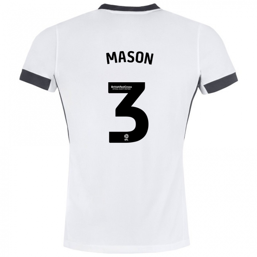 Kinderen Ellie Mason #3 Wit Zwart Uitshirt Uittenue 2024/25 T-Shirt