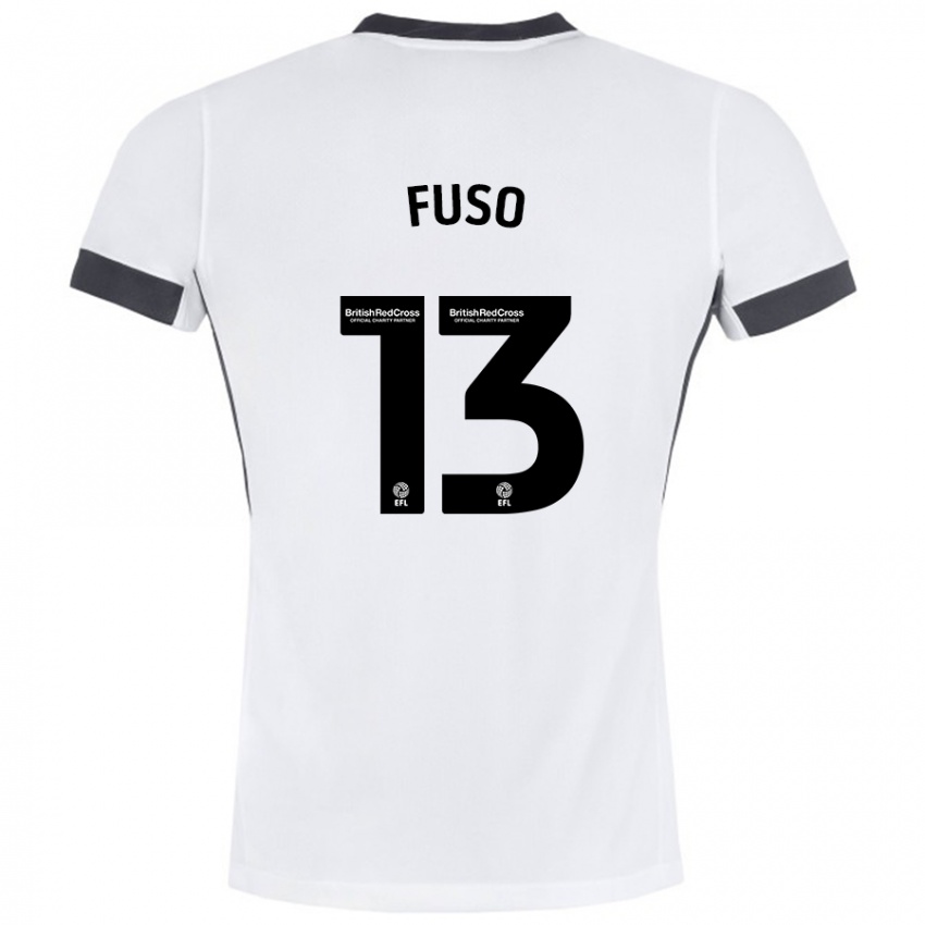 Kinderen Ivana Fuso #13 Wit Zwart Uitshirt Uittenue 2024/25 T-Shirt