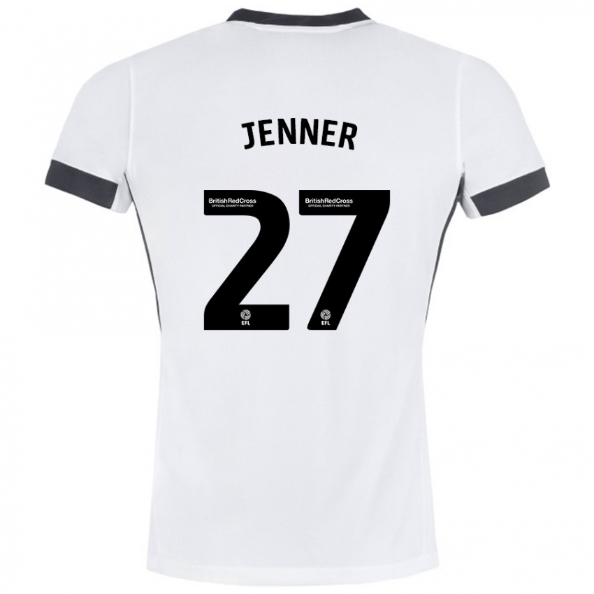 Kinderen Abbi Jenner #27 Wit Zwart Uitshirt Uittenue 2024/25 T-Shirt