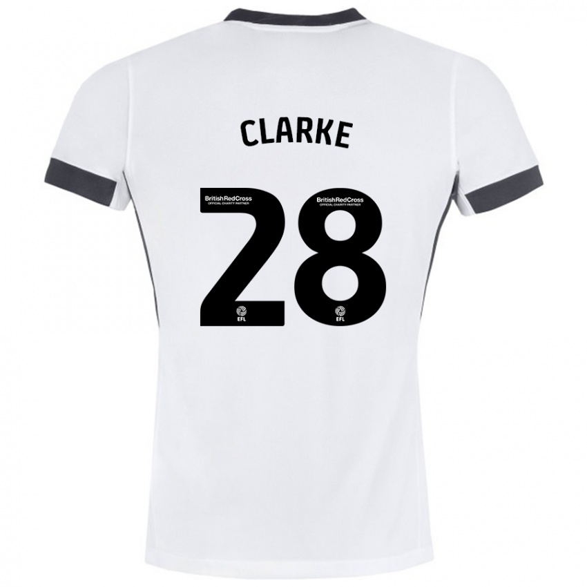 Kinderen Charlotte Clarke #28 Wit Zwart Uitshirt Uittenue 2024/25 T-Shirt