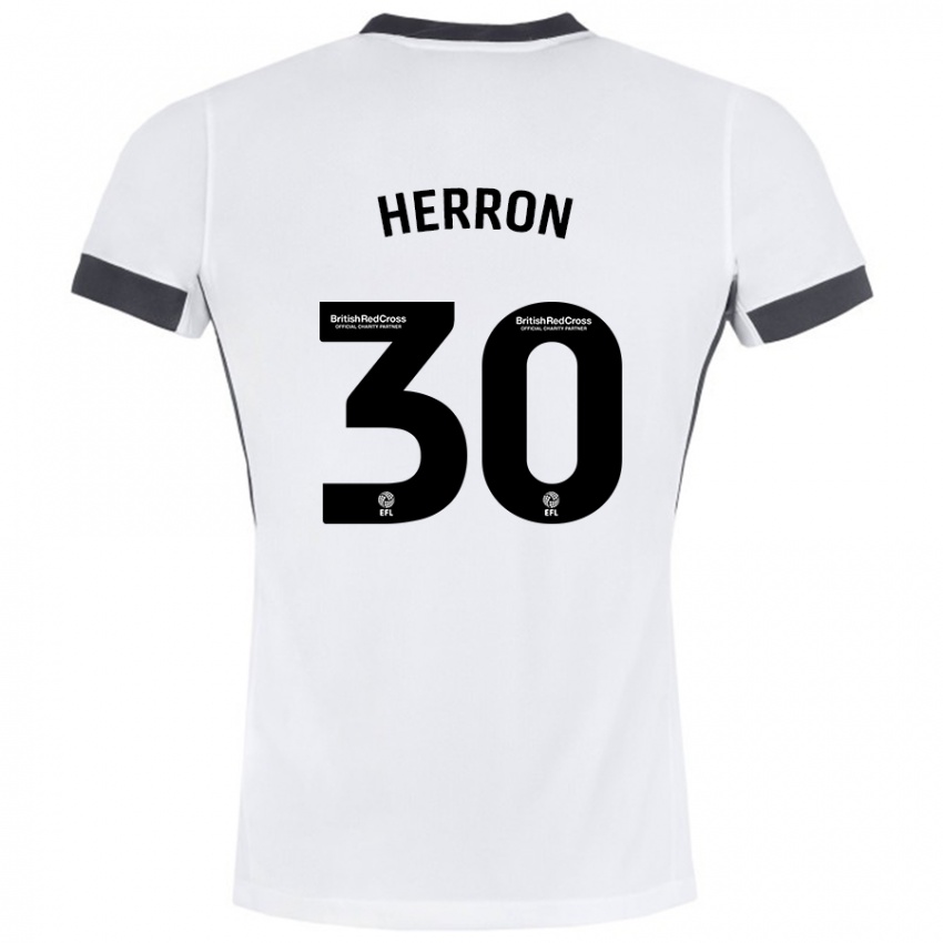 Kinderen Neve Herron #30 Wit Zwart Uitshirt Uittenue 2024/25 T-Shirt