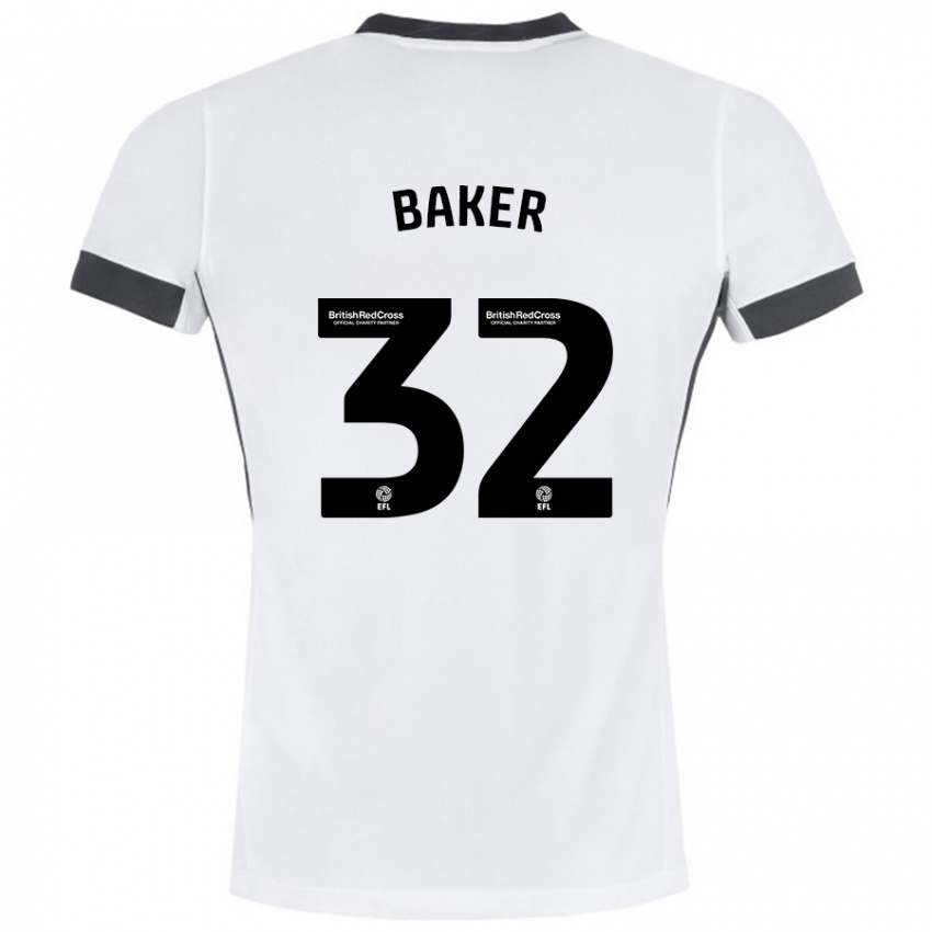 Kinderen Ava Baker #32 Wit Zwart Uitshirt Uittenue 2024/25 T-Shirt