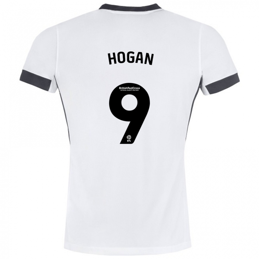 Kinderen Scott Hogan #9 Wit Zwart Uitshirt Uittenue 2024/25 T-Shirt