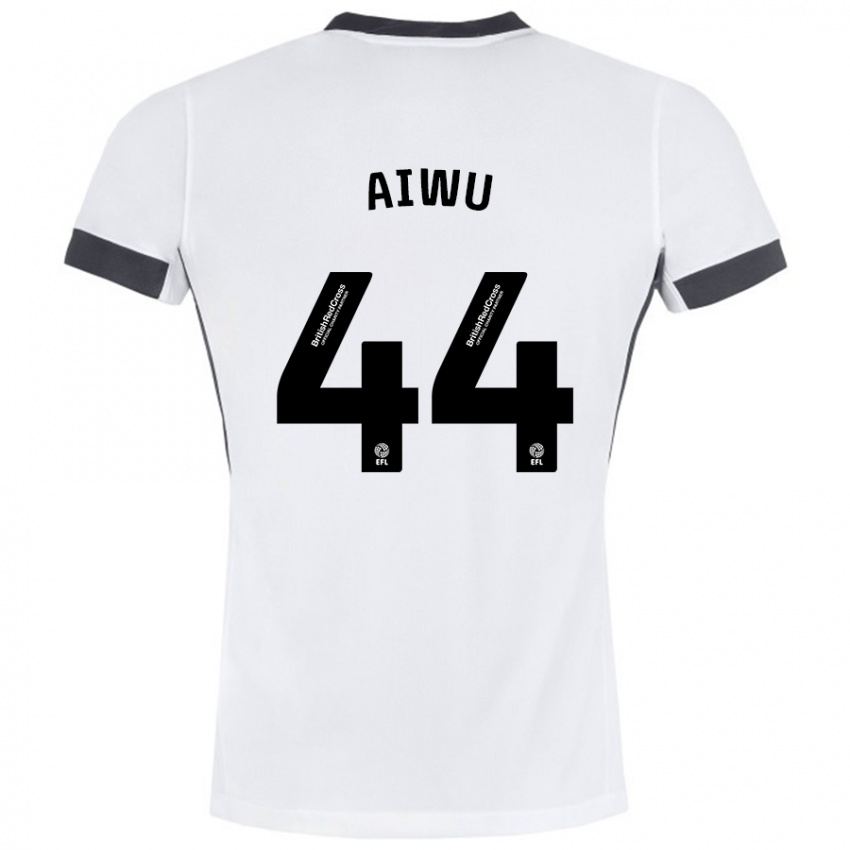 Kinderen Emanuel Aiwu #44 Wit Zwart Uitshirt Uittenue 2024/25 T-Shirt