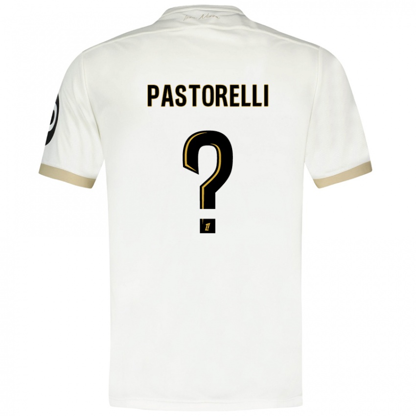 Kinderen Julien Pastorelli #0 Wit Goud Uitshirt Uittenue 2024/25 T-Shirt