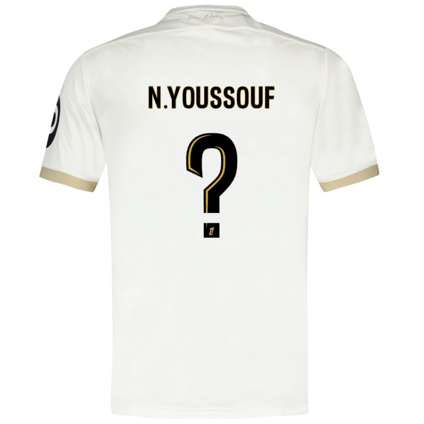 Kinderen Naké Youssouf #0 Wit Goud Uitshirt Uittenue 2024/25 T-Shirt