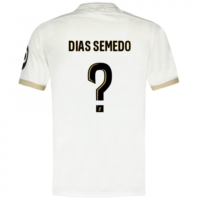 Kinderen Samuel Dias Semedo #0 Wit Goud Uitshirt Uittenue 2024/25 T-Shirt