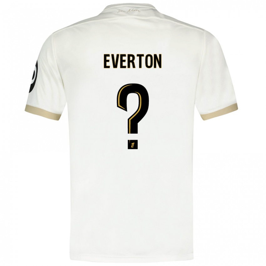 Kinderen Everton #0 Wit Goud Uitshirt Uittenue 2024/25 T-Shirt