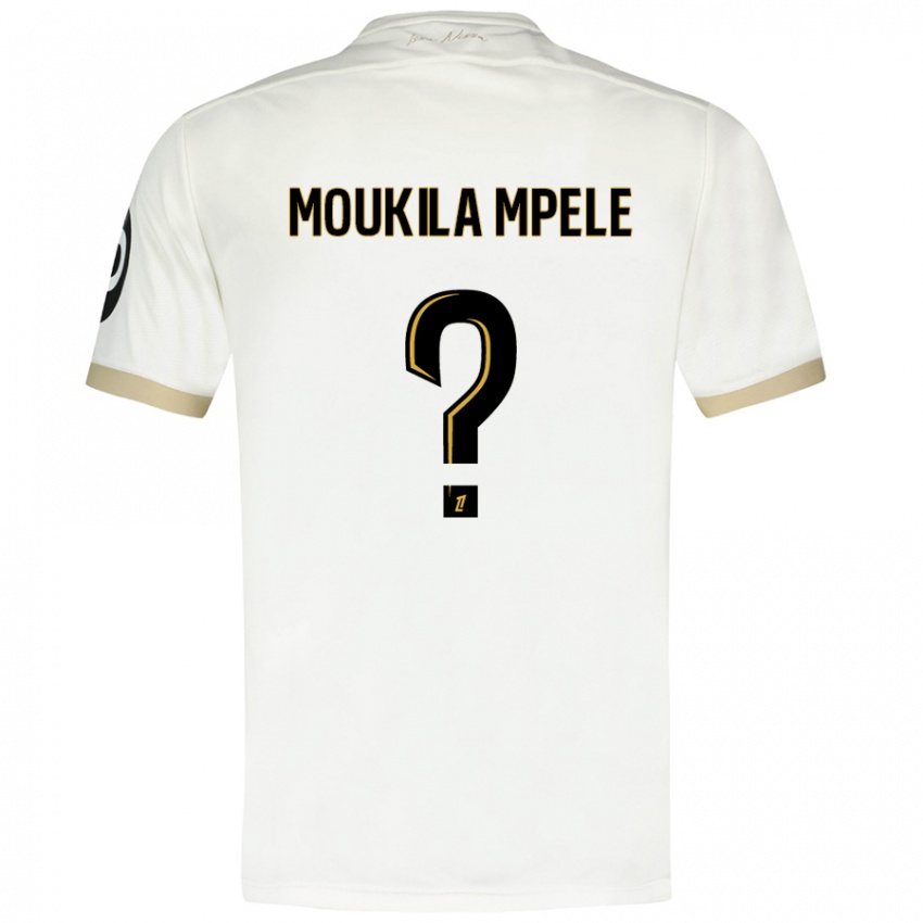 Kinderen Beny Moukila Mpele #0 Wit Goud Uitshirt Uittenue 2024/25 T-Shirt