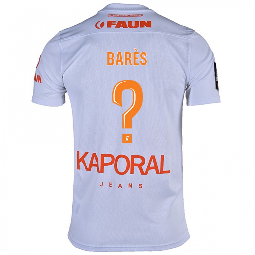 Kinderen Gabriel Barès #0 Wit Uitshirt Uittenue 2024/25 T-Shirt