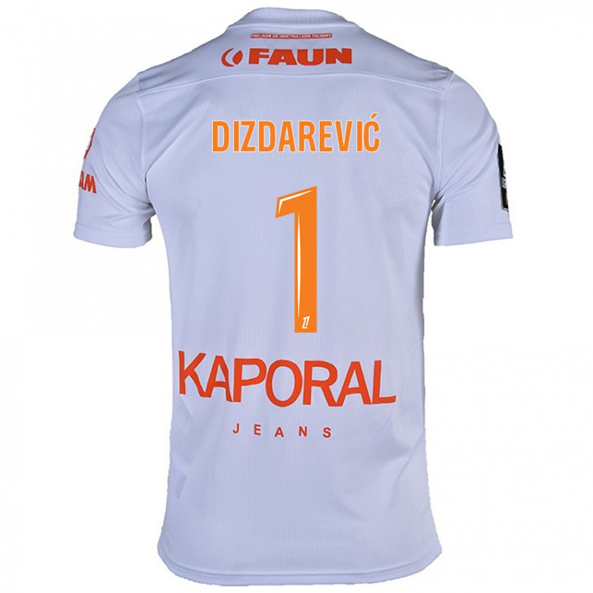 Kinderen Belmin Dizdarevic #1 Wit Uitshirt Uittenue 2024/25 T-Shirt