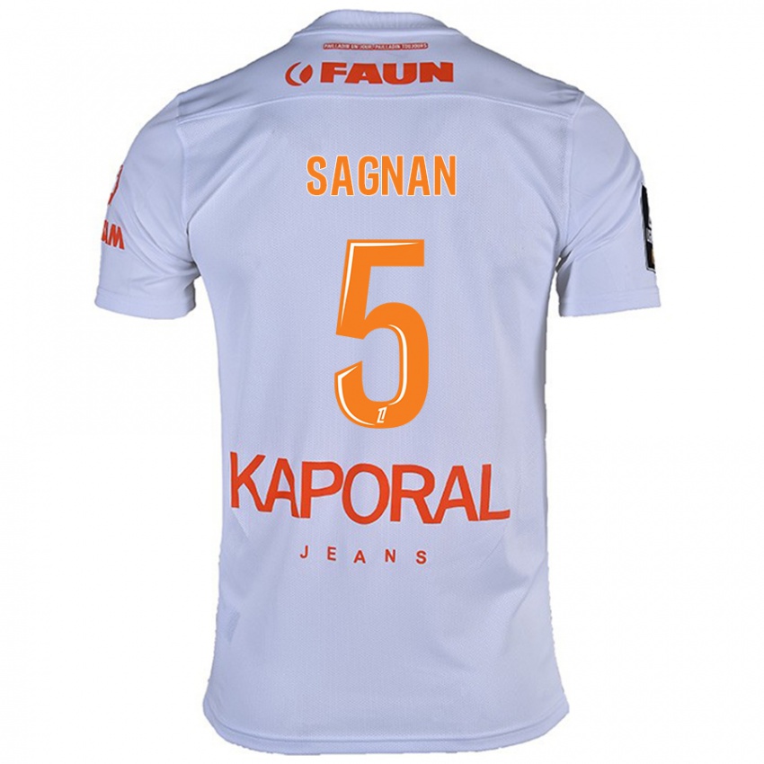 Kinderen Modibo Sagnan #5 Wit Uitshirt Uittenue 2024/25 T-Shirt