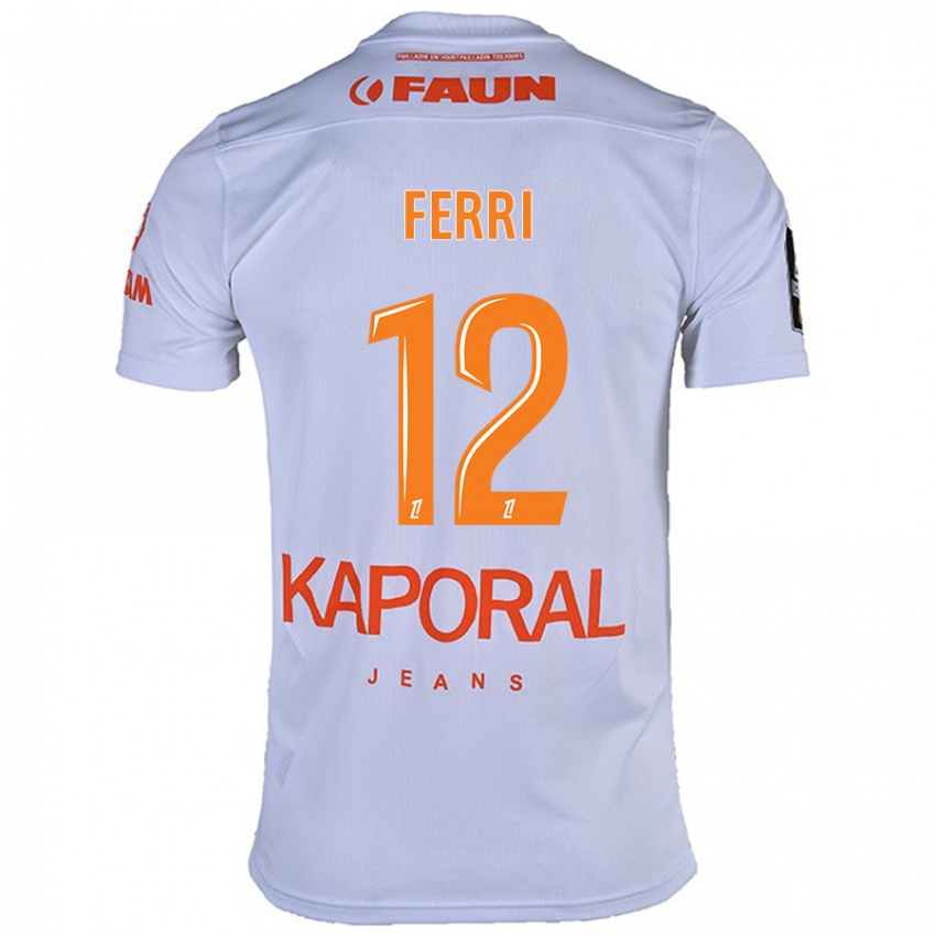 Kinderen Jordan Ferri #12 Wit Uitshirt Uittenue 2024/25 T-Shirt