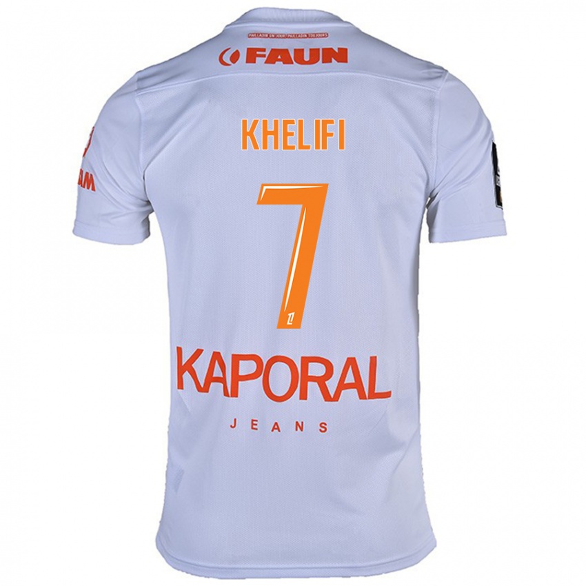 Kinderen Léa Khelifi #7 Wit Uitshirt Uittenue 2024/25 T-Shirt