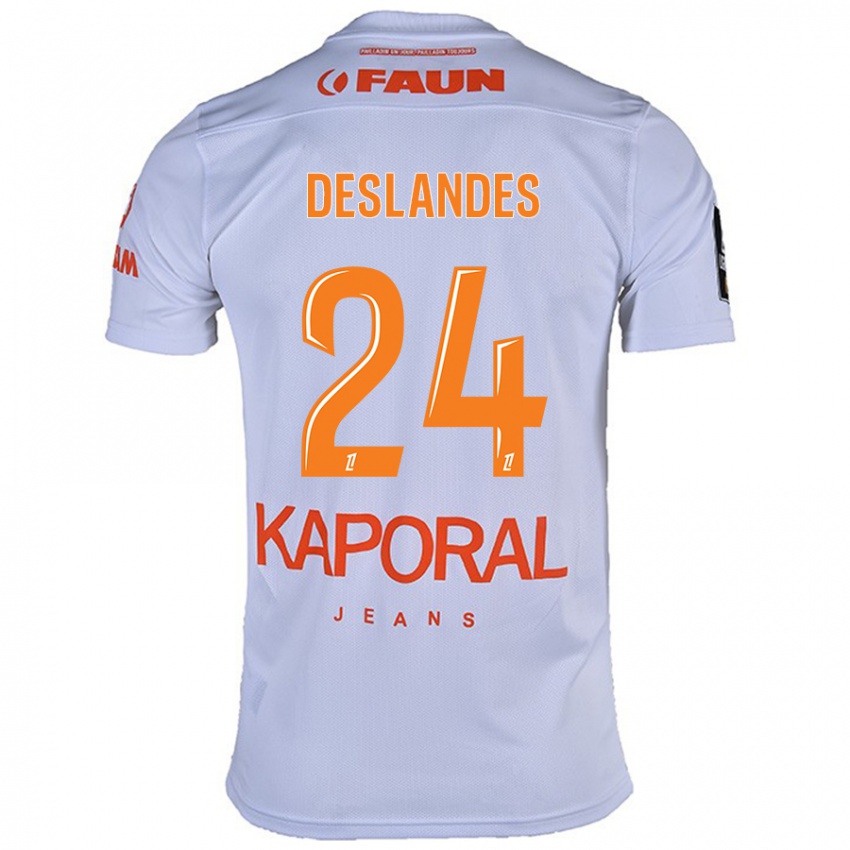 Kinderen Océane Deslandes #24 Wit Uitshirt Uittenue 2024/25 T-Shirt