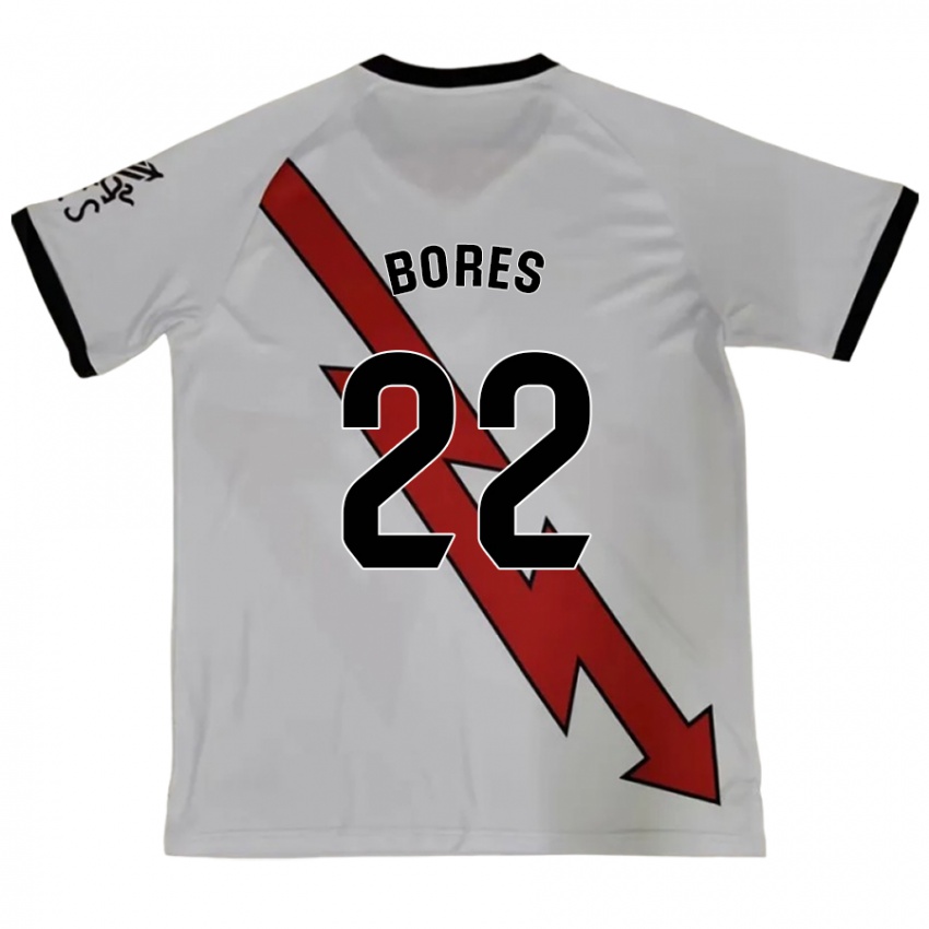 Kinderen María Bores #22 Rood Uitshirt Uittenue 2024/25 T-Shirt