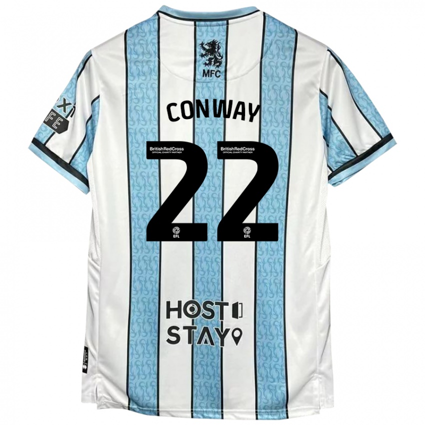 Kinderen Tommy Conway #22 Witblauw Uitshirt Uittenue 2024/25 T-Shirt