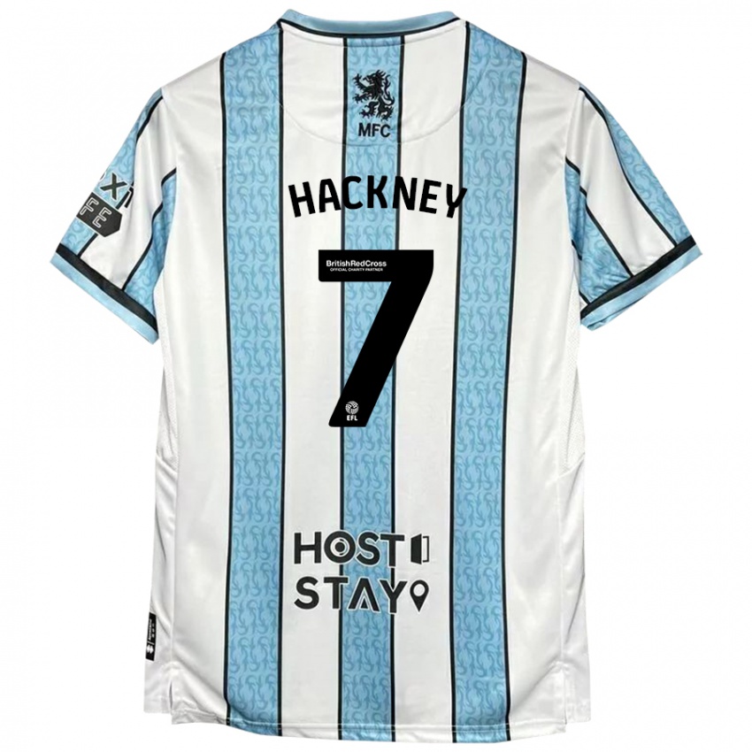 Kinderen Hayden Hackney #7 Witblauw Uitshirt Uittenue 2024/25 T-Shirt