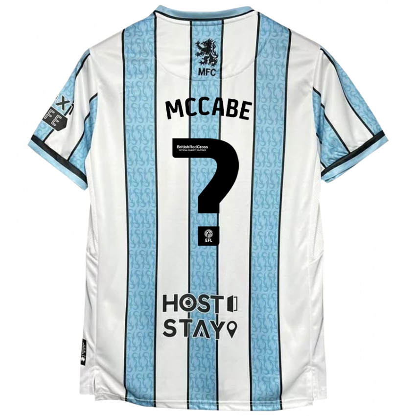 Kinderen Iain Mccabe #0 Witblauw Uitshirt Uittenue 2024/25 T-Shirt