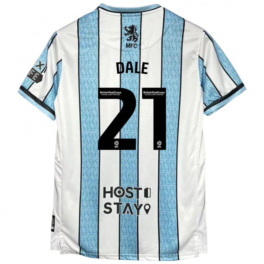 Kinderen Faye Dale #21 Witblauw Uitshirt Uittenue 2024/25 T-Shirt