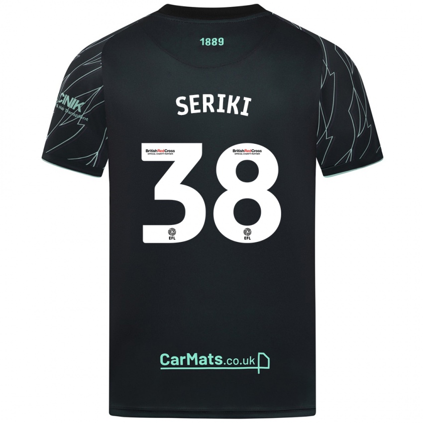 Kinderen Femi Seriki #38 Zwart Groen Uitshirt Uittenue 2024/25 T-Shirt