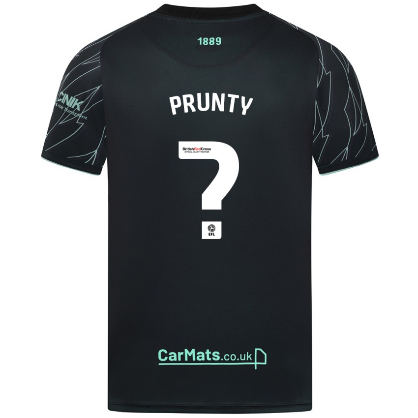 Kinderen Jayden Prunty #0 Zwart Groen Uitshirt Uittenue 2024/25 T-Shirt