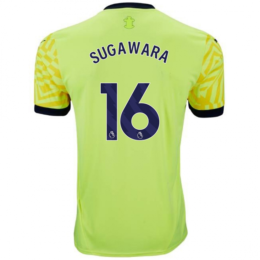 Kinderen Yukinari Sugawara #16 Geel Uitshirt Uittenue 2024/25 T-Shirt