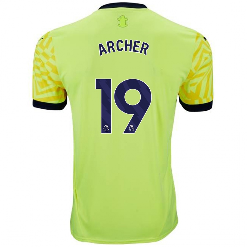 Kinderen Cameron Archer #19 Geel Uitshirt Uittenue 2024/25 T-Shirt