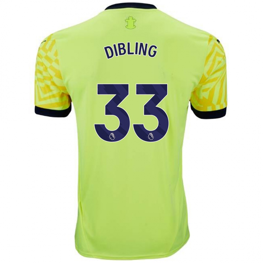 Kinderen Tyler Dibling #33 Geel Uitshirt Uittenue 2024/25 T-Shirt