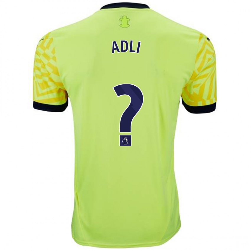 Kinderen Mohamed Adli #0 Geel Uitshirt Uittenue 2024/25 T-Shirt