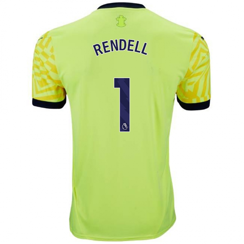 Kinderen Kayla Rendell #1 Geel Uitshirt Uittenue 2024/25 T-Shirt