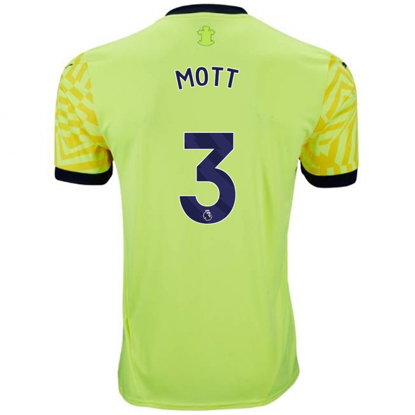 Kinderen Millicent Mott #3 Geel Uitshirt Uittenue 2024/25 T-Shirt