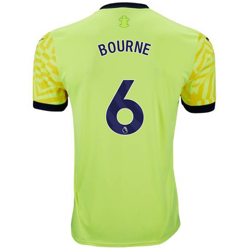 Kinderen Tara Bourne #6 Geel Uitshirt Uittenue 2024/25 T-Shirt