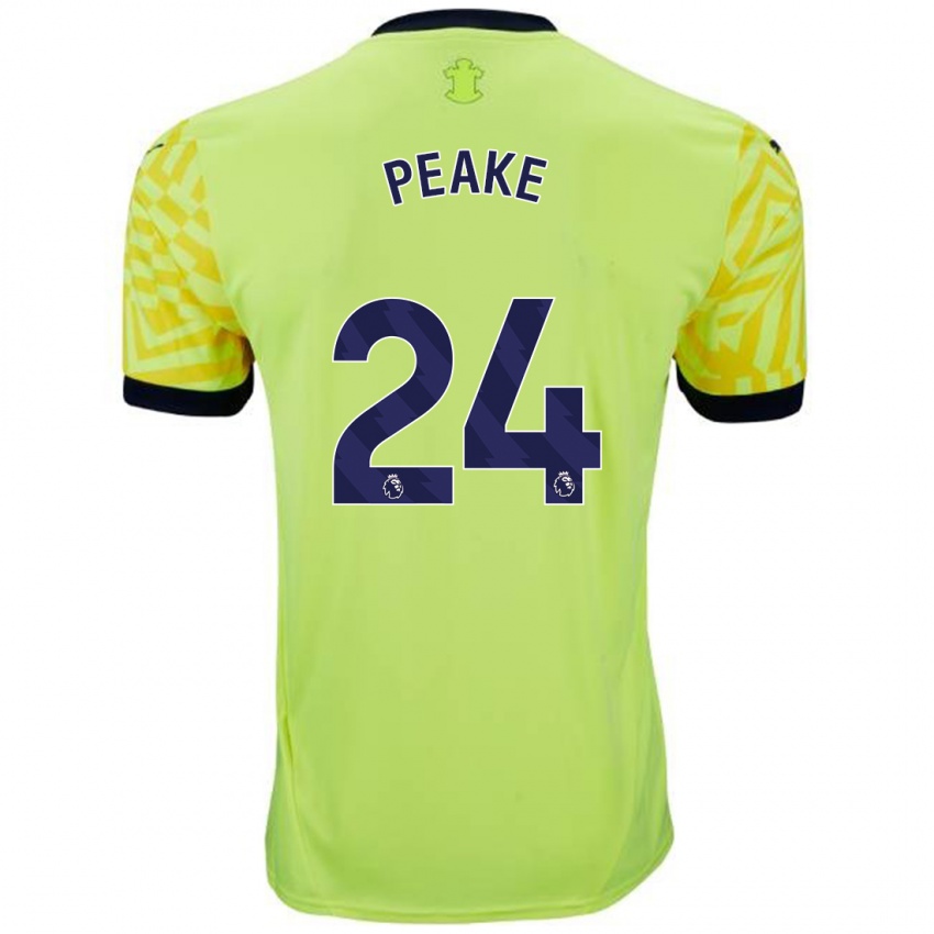 Kinderen Paige Peake #24 Geel Uitshirt Uittenue 2024/25 T-Shirt