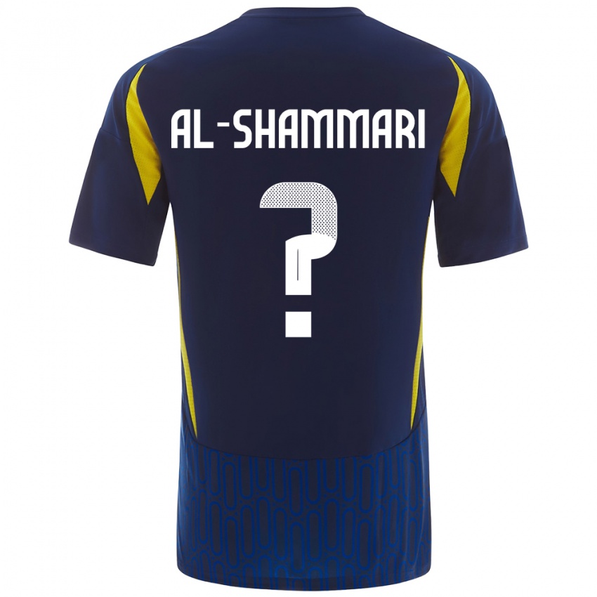 Kinderen Mansour Al-Shammari #0 Blauw Geel Uitshirt Uittenue 2024/25 T-Shirt