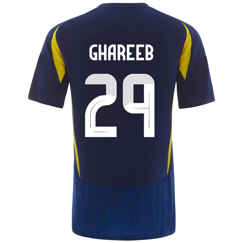 Kinderen Abdulrahman Ghareeb #29 Blauw Geel Uitshirt Uittenue 2024/25 T-Shirt