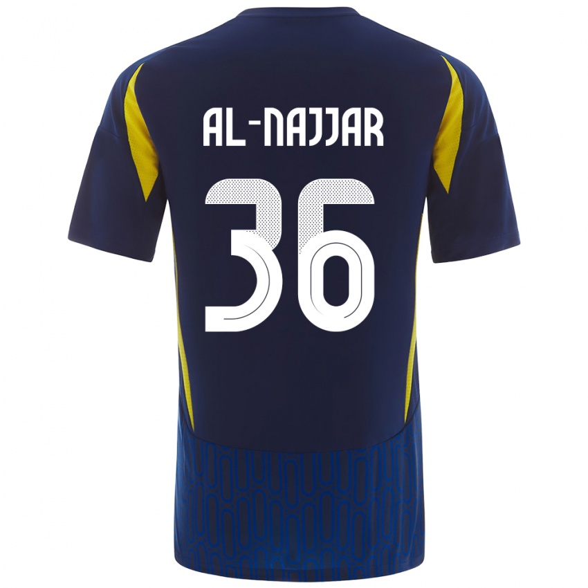 Kinderen Raghed Al-Najjar #36 Blauw Geel Uitshirt Uittenue 2024/25 T-Shirt