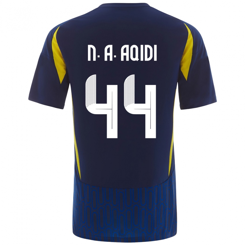 Kinderen Nawaf Al-Aqidi #44 Blauw Geel Uitshirt Uittenue 2024/25 T-Shirt