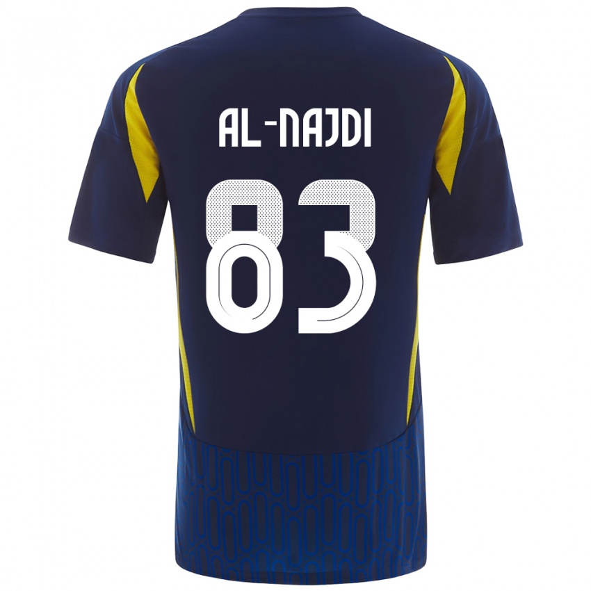 Kinderen Salem Al-Najdi #83 Blauw Geel Uitshirt Uittenue 2024/25 T-Shirt