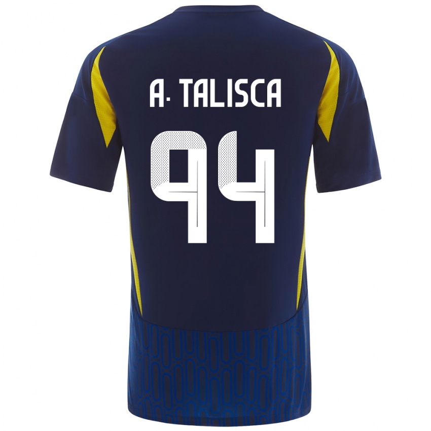 Kinderen Talisca #94 Blauw Geel Uitshirt Uittenue 2024/25 T-Shirt