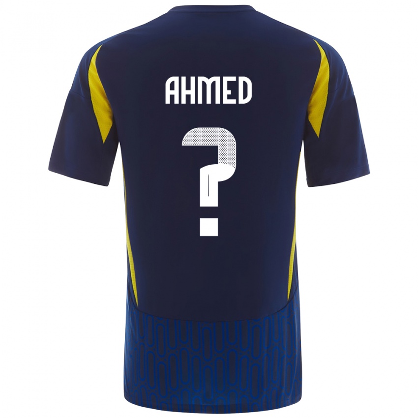 Kinderen Al Anood Ahmed #0 Blauw Geel Uitshirt Uittenue 2024/25 T-Shirt