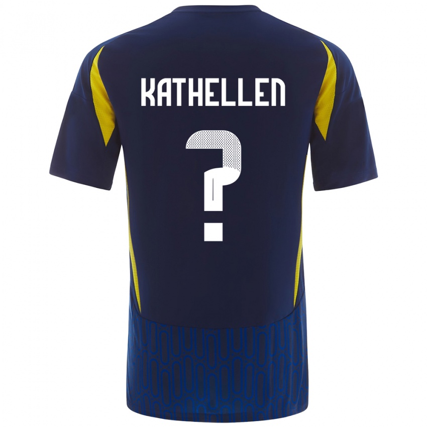 Kinderen Kathellen #0 Blauw Geel Uitshirt Uittenue 2024/25 T-Shirt