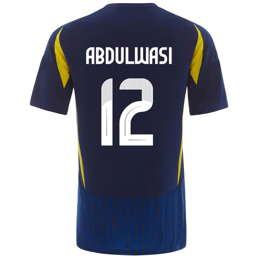 Kinderen Dalal Abdulwasi #12 Blauw Geel Uitshirt Uittenue 2024/25 T-Shirt