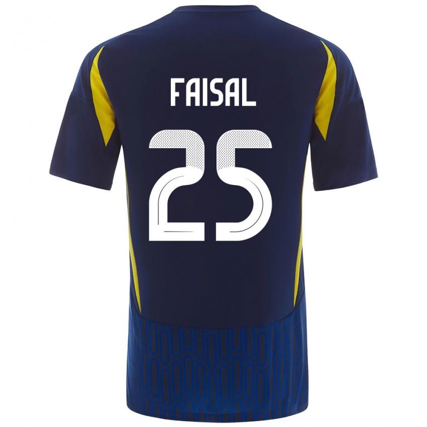 Kinderen Samira Faisal #25 Blauw Geel Uitshirt Uittenue 2024/25 T-Shirt