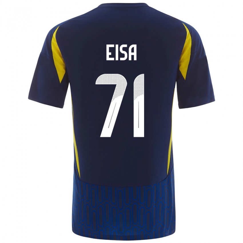 Kinderen Bayan Eisa #71 Blauw Geel Uitshirt Uittenue 2024/25 T-Shirt